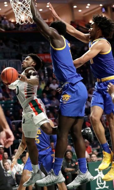Hurricanes withstand late rally by Pittsburgh to win 66-58